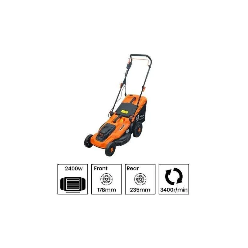Voltz VZ-LM 2400 2400W 17 Inch Blade Electric Lawn Mowe with 52 Litre Grass Catcher Bag image-3