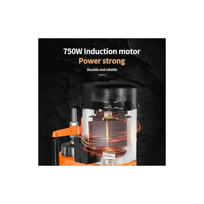 Voltz VZ-MK-750A 750W 2800rpm Cast Iron Black & Orange Bench Drill Machine image-2