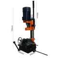 Voltz VZ-MK-750A 750W 2800rpm Cast Iron Black & Orange Bench Drill Machine image-3