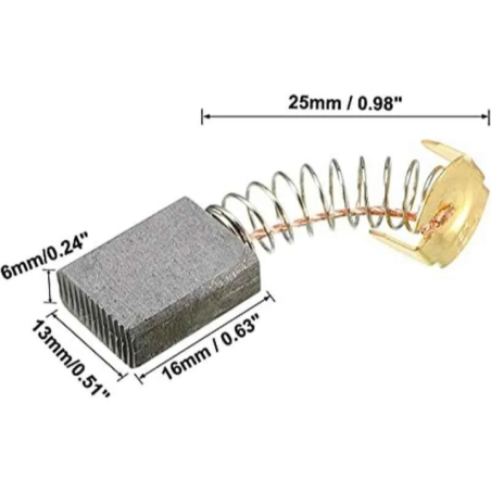 Voltz VZ-255-B 2 Pcs 16x13x6 mm Carbon Brush Set image-1