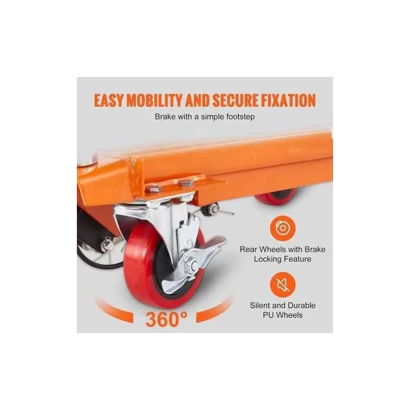 Voltz VZHT-1000 1000kg Orange Alloy Steel Manual Scissor Lift Table image-2
