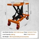 Voltz VZHT-1000 1000kg Orange Alloy Steel Manual Scissor Lift Table image-3