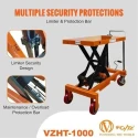 Voltz VZHT-1000 1000kg Orange Alloy Steel Manual Scissor Lift Table image-5