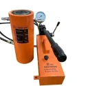 Voltz VZ-RSC-50200 50 Ton 515mm Alloy Steel Hydraulic Jack with VZ-CP-800S Double Acting Hydraulic Hand Pump image-1