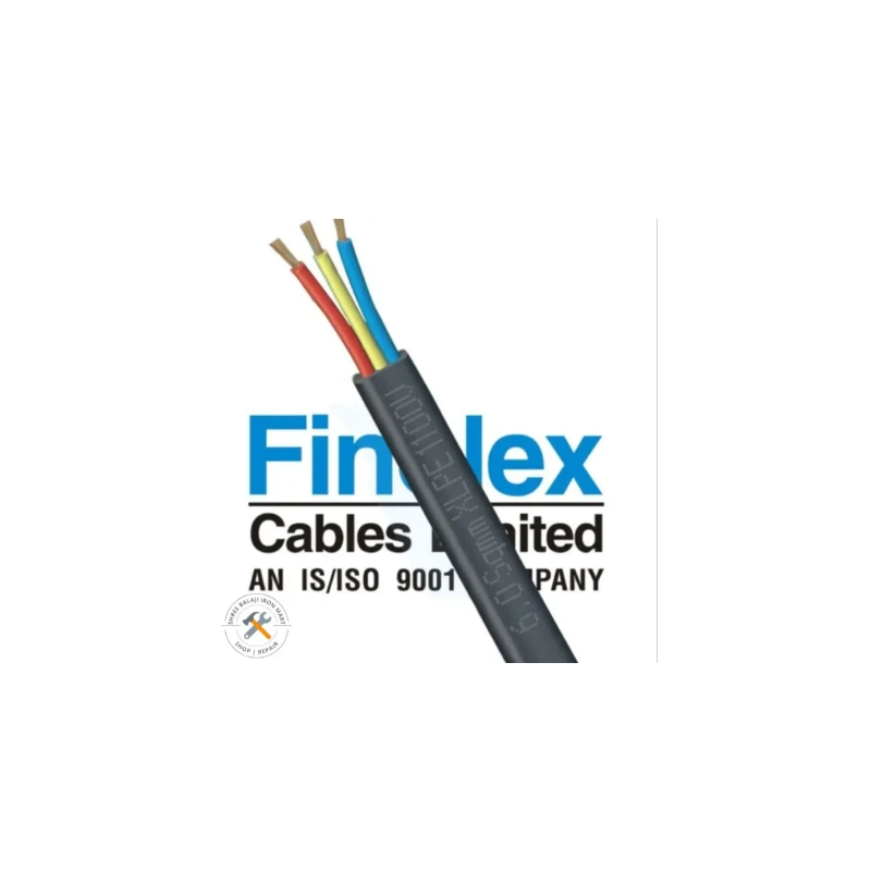 FINOLEX THREE CORE FLAT CABLES WITH BARE COPPER 6 Sq. mm