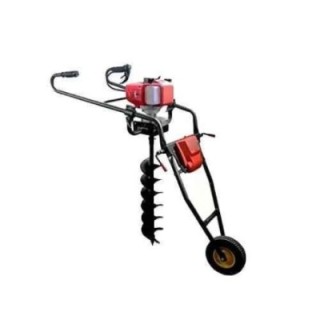 Shwarya 63CC Iron & Plastic Wheel-Type Earth Auger without Drill Bit