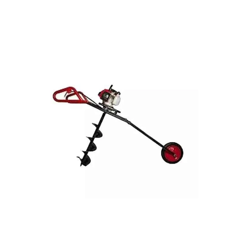 Shwarya 63CC Iron & Plastic Wheel-Type Earth Auger without Drill Bit