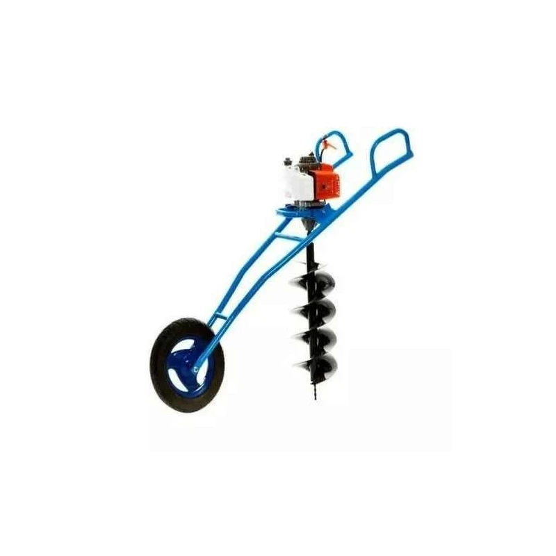 Shwarya 63CC Iron & Plastic Wheel-Type Earth Auger without Drill Bit