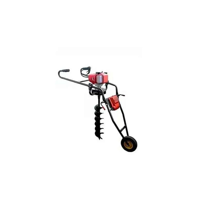 Shwarya 63CC Iron & Plastic Wheel-Type Earth Auger without Drill Bit