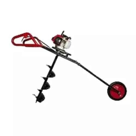 Shwarya 63CC Iron & Plastic Wheel-Type Earth Auger without Drill Bit