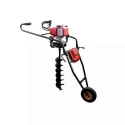 Shwarya 63CC Iron & Plastic Wheel-Type Earth Auger without Drill Bit