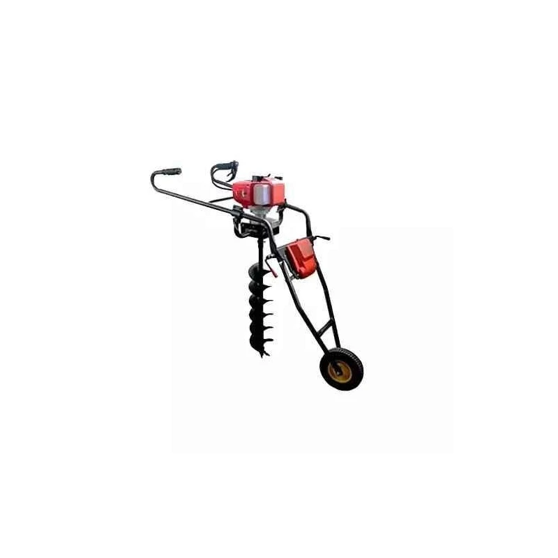 Shwarya 63CC Iron & Plastic Wheel-Type Earth Auger without Drill Bit