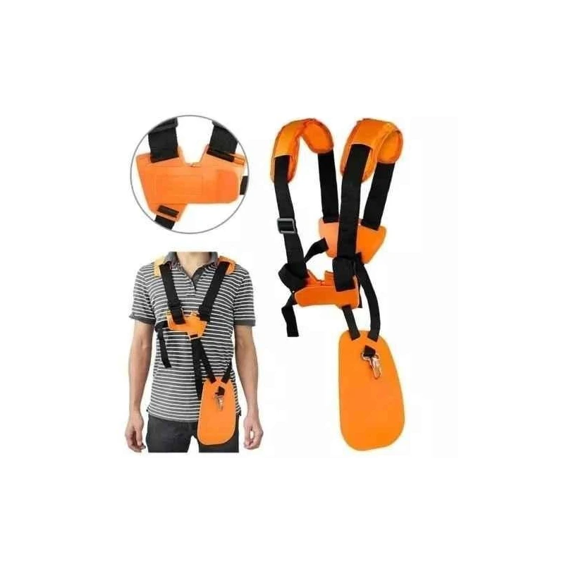 Shwarya 4-Stroke Orange Double Shoulder Belt for Brush Cutter