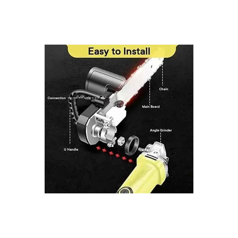 Shwarya Corded Electric Chainsaw Bracket Adapter Set for Angle Grinder Machine Woodworking Tool