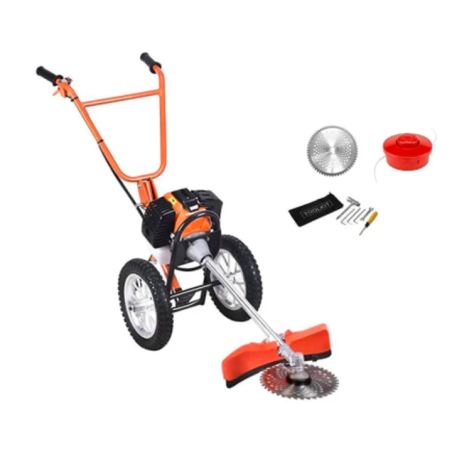 Greenleaf 4-Stroke Heavy Duty Petrol Hand Grass Cutter with Brush & Wheels