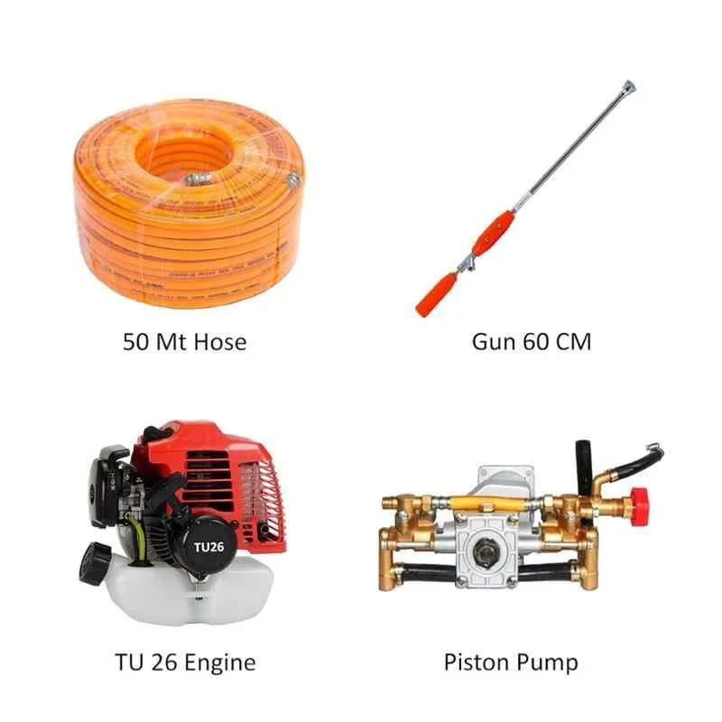 Greenleaf 50-Litre 26CC 2-Stroke Portable Trolley Power Sprayer for Pesticides & Insecticides image-3