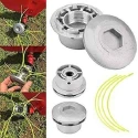 Greenleaf Aluminium Grass Trimmer Head with 2 Nylon Lines for Brush Cutter
