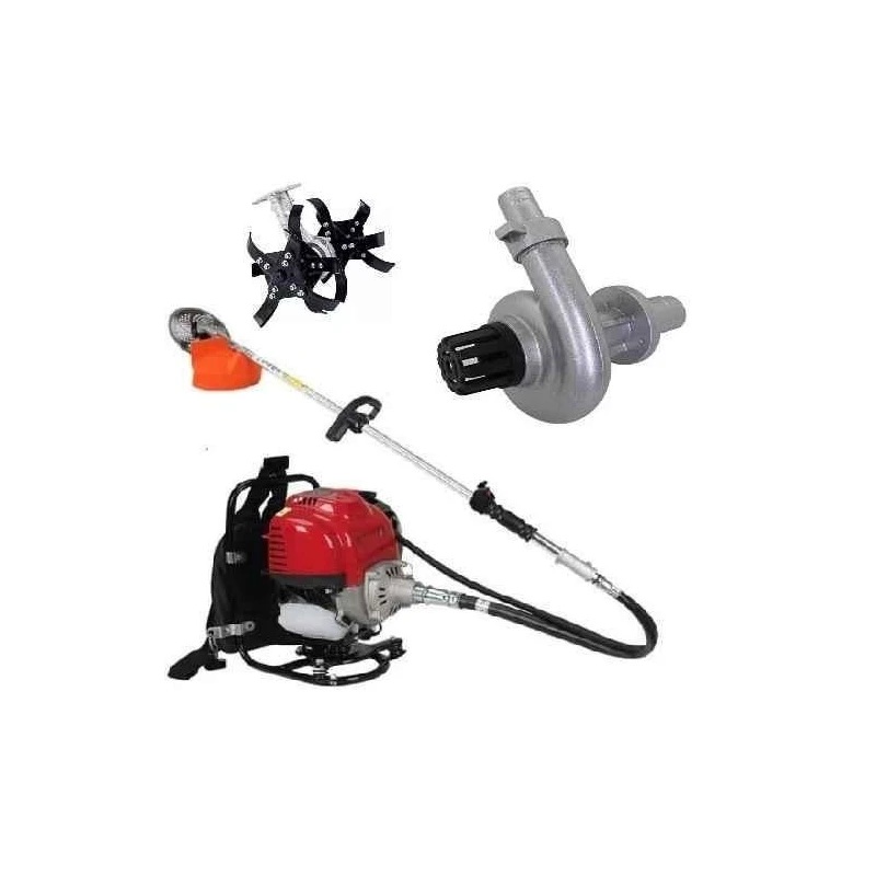 Greenleaf 1.7HP Backpack Brush Cutter with Water Pump & Tiller Attachment