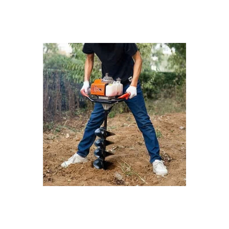 Greenleaf Earth Auger Attachment for Brush Cutter with 8-Inch Drill Bit