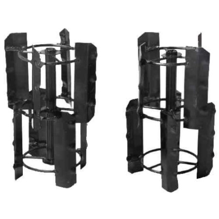 Greenleaf 2 Pcs 32mm Mild Steel Diesel Power Weeder Paddy Wheel Set for 6 & 9HP Diesel Power Weeder