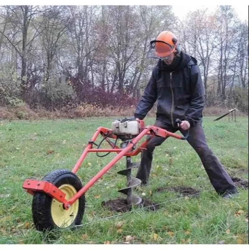 Greenleaf 63CC Trolley Type Earth Auger with Single Wheel & 12-Inch Drill image-3