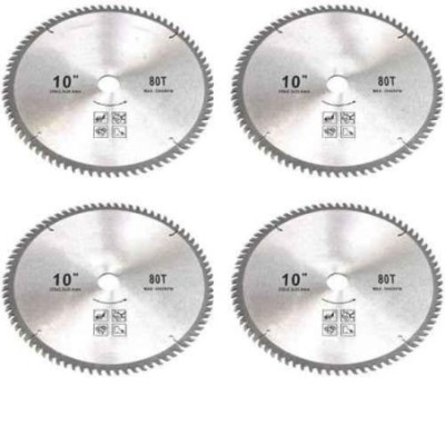 Greenleaf 80 Teeth Carbon Steel Silver TCT Blade for Brush Cutter (Pack of 4)