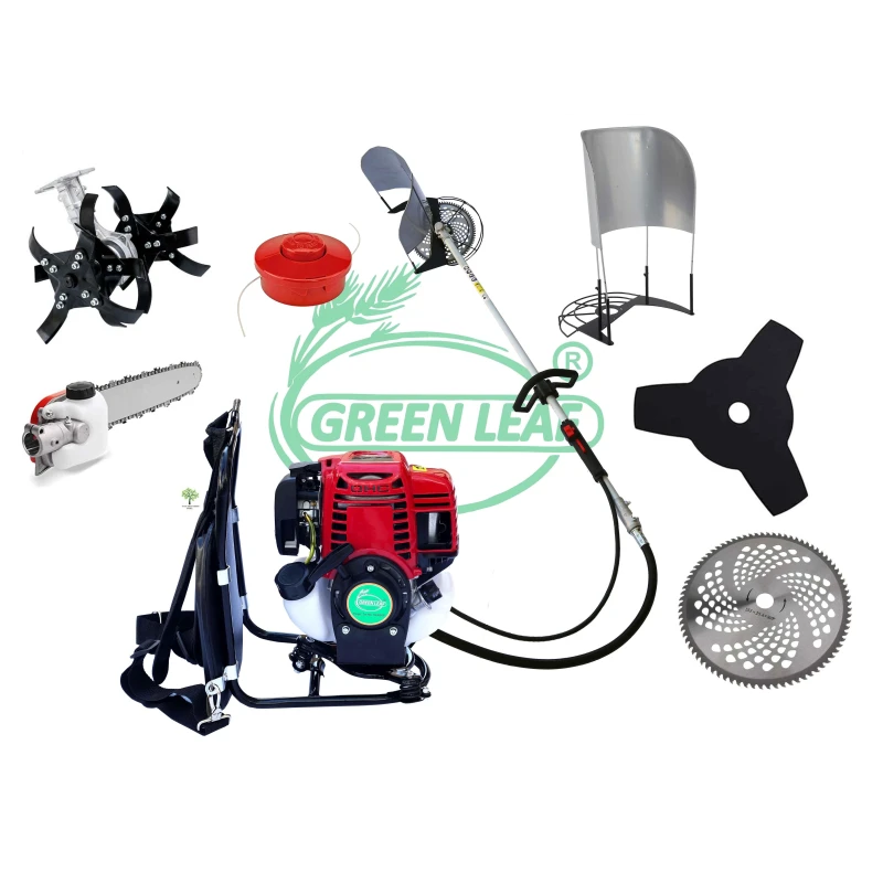 Greenleaf 50CC 4-Stroke Petrol Engine Backpack Brush Cutter with Weeder/Tiller