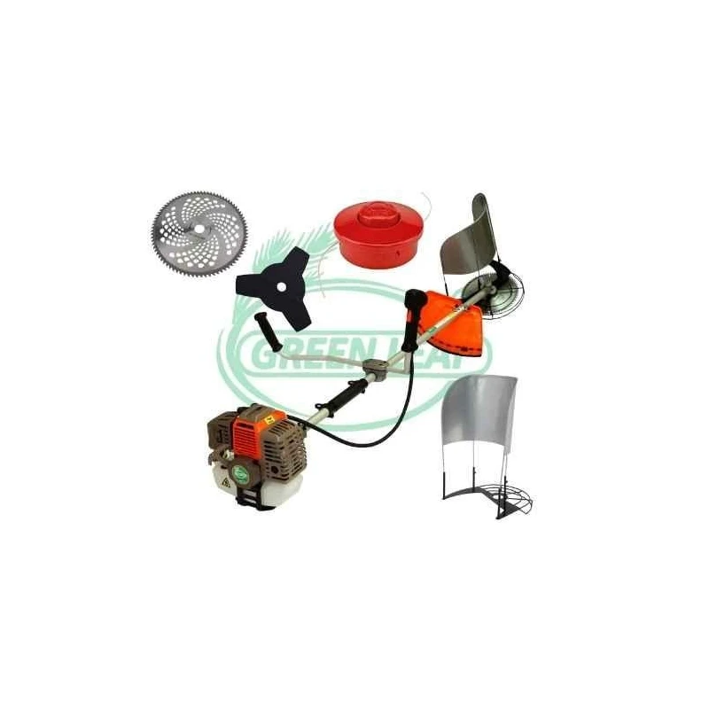 Greenleaf GX-35 35CC 4-Stroke Side Pack Crop Brush Cutter Machine with Free Nylon Rope