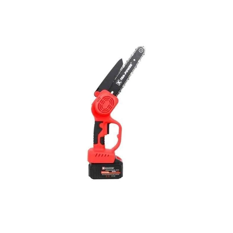 Xtra Power 21V 8 Inch Red and Black 3000mAh Cordless Chain Saw XPT-537 image-4