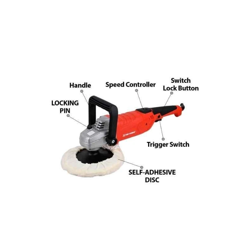 Xtra Power 1400W 180mm Red and Black Polisher XPT-555 image-4