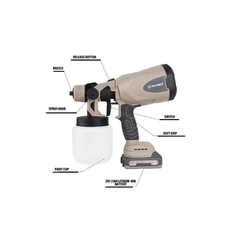 Xtra Power 800ml 21V Cordless Paint Spray Gun XPC-SG-01 image-4