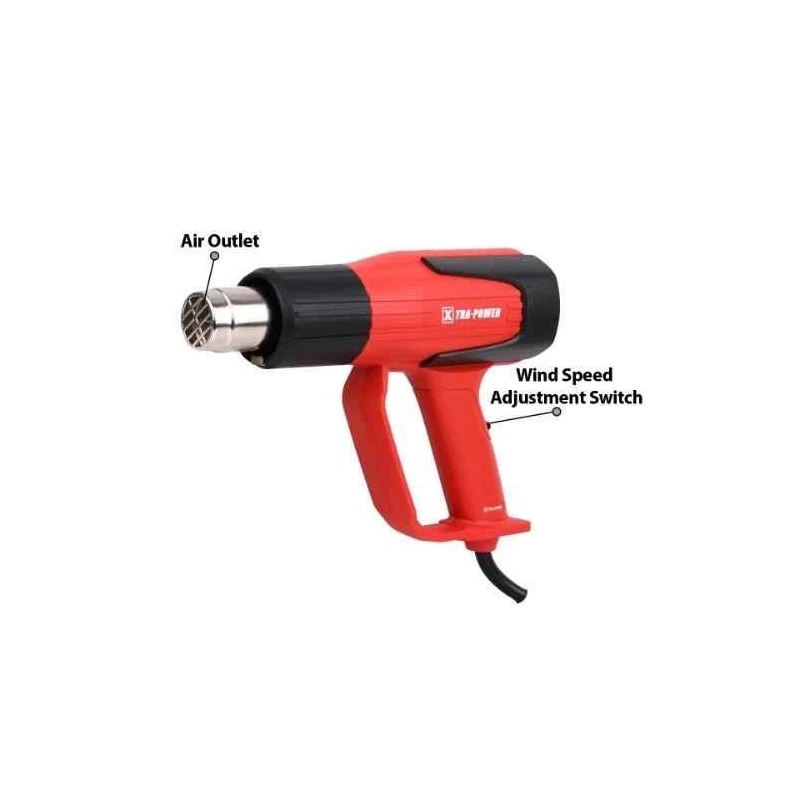 Xtra Power 2000W Red and Black Heat Gun XPT-523 image-2