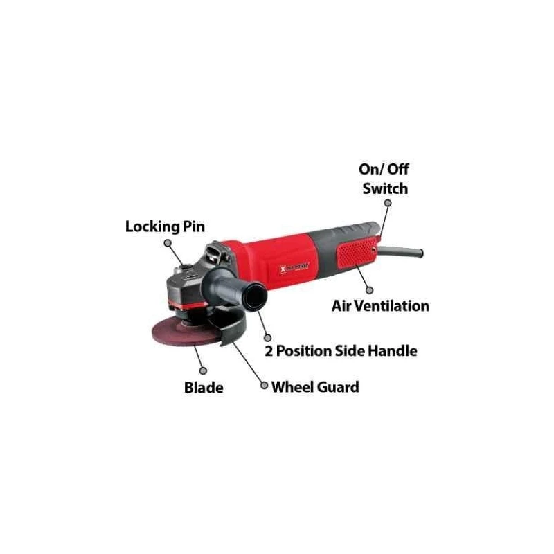 Xtra Power 1050W Red and Black Angle Grinder XPT-505 image-3