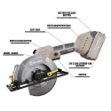 Xtra Power 3Ah 125mm Cordless Brushless Circular Saw XPC-CS-01 image-4