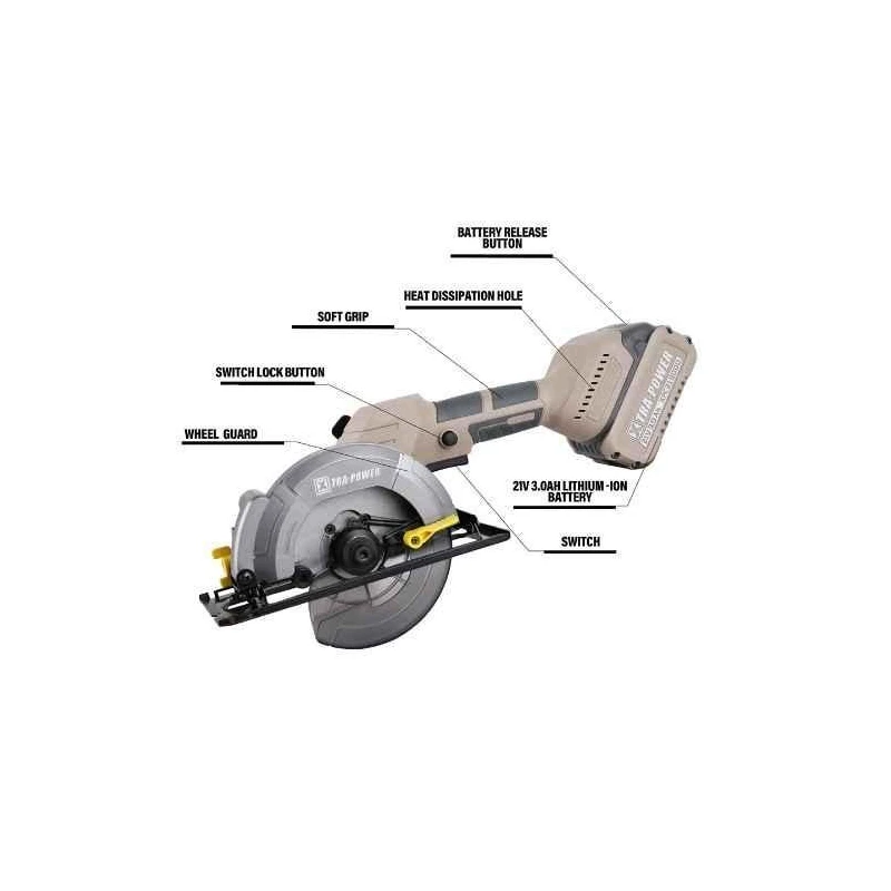 Xtra Power 3Ah 125mm Cordless Brushless Circular Saw XPC-CS-01 image-4