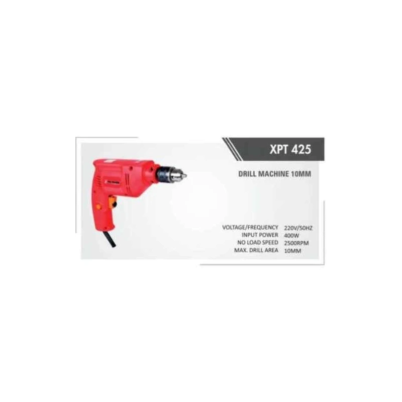 Xtra Power 400W 2500rpm 10mm Red Pistol Grip Drill Machine XPT-425 image-2