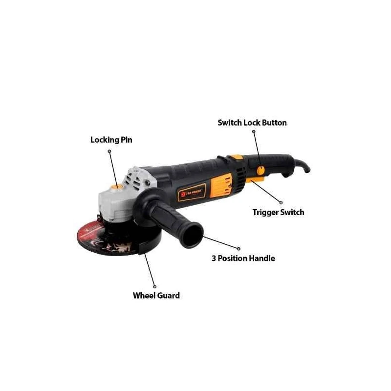 Xtra Power 1250W 9500rpm Angle Grinder with Rotation Handle XP-1107 image-3