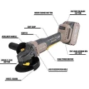 Xtra Power 3Ah 100mm Cordless Brushless Angle Grinder XPC-AG-02 image-3
