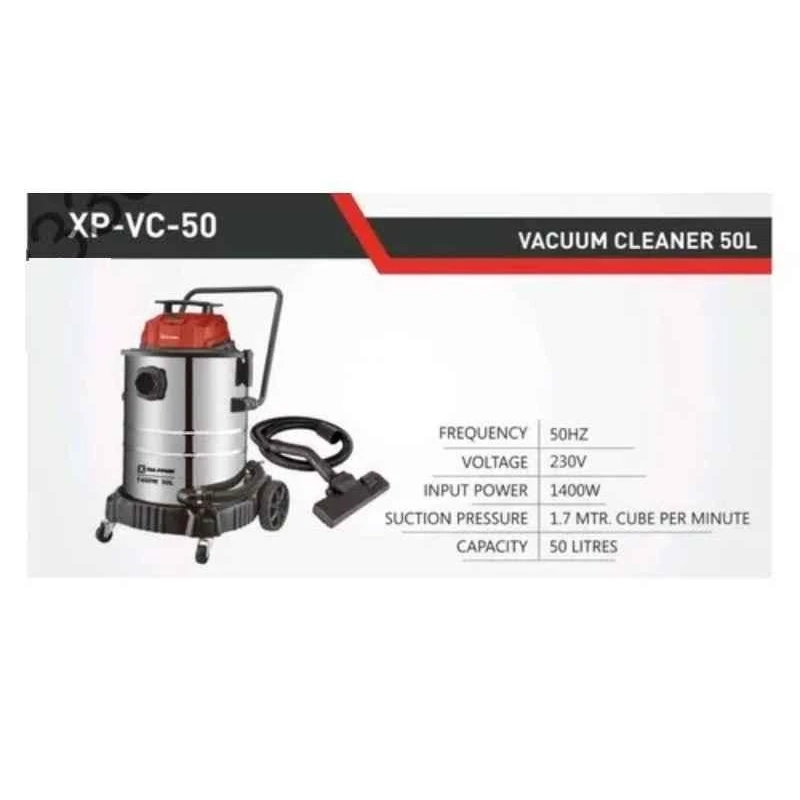 Xtra Power 1100W 50L Stainless Steel and ABS Wet and Dry Vacuum Cleaner XP-VC-50 image-1