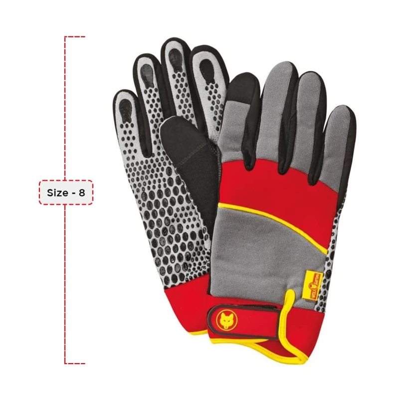 Wolf Garten Tool Holding Hand Gloves Size 8 GH M 8 image-2