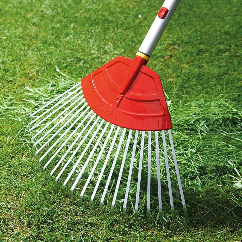 Wolf Garten Spring Steel Lawn Rake UF M 50cm image-2