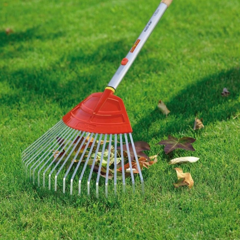 Wolf Garten Spring Steel Lawn Rake UF M 50cm image-3