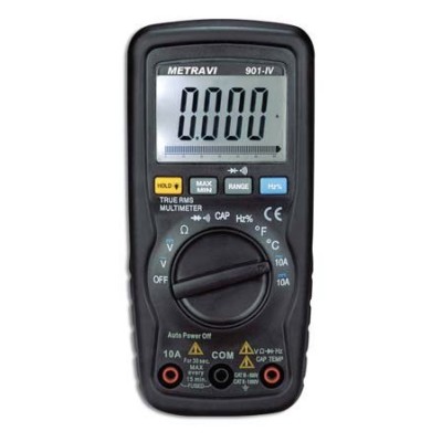 Metravi TRMS Compact Digital Multimeter 901-IV (with Analogue Bargraph & Double Insulation) image-1