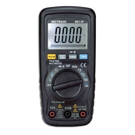 Metravi TRMS Compact Digital Multimeter 901-IV (with Analogue Bargraph & Double Insulation) image-1