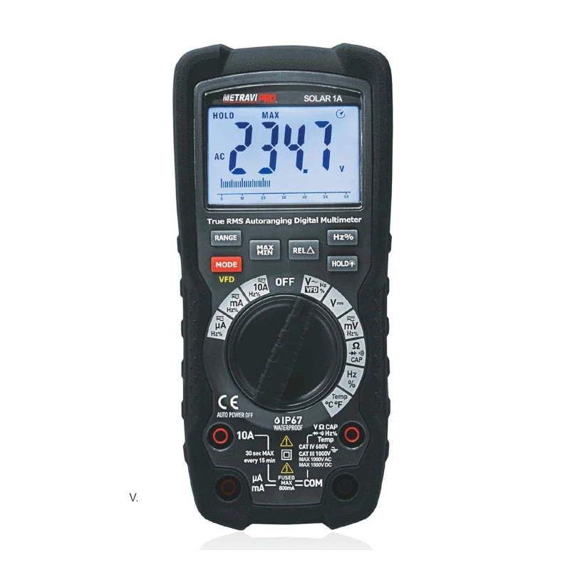 Metravi Industrial Multimeter for up to 1500 VDC with TRMS PRO Solar-1A image-1