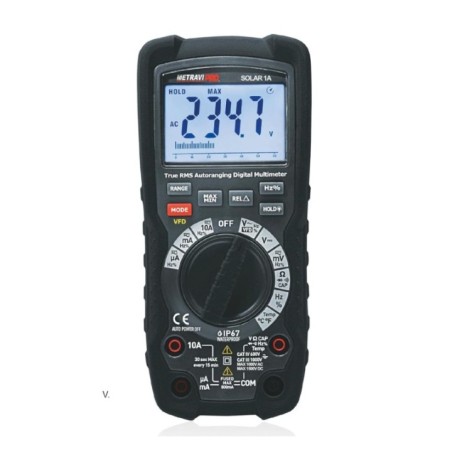 Metravi Industrial Multimeter for up to 1500 VDC with TRMS PRO Solar-1A image-1