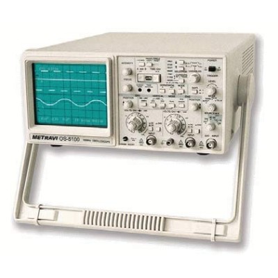 Metravi OS-5100 Dual Channel Four Trace Cathode Ray Oscilloscope with Probes 100 MHz image-1
