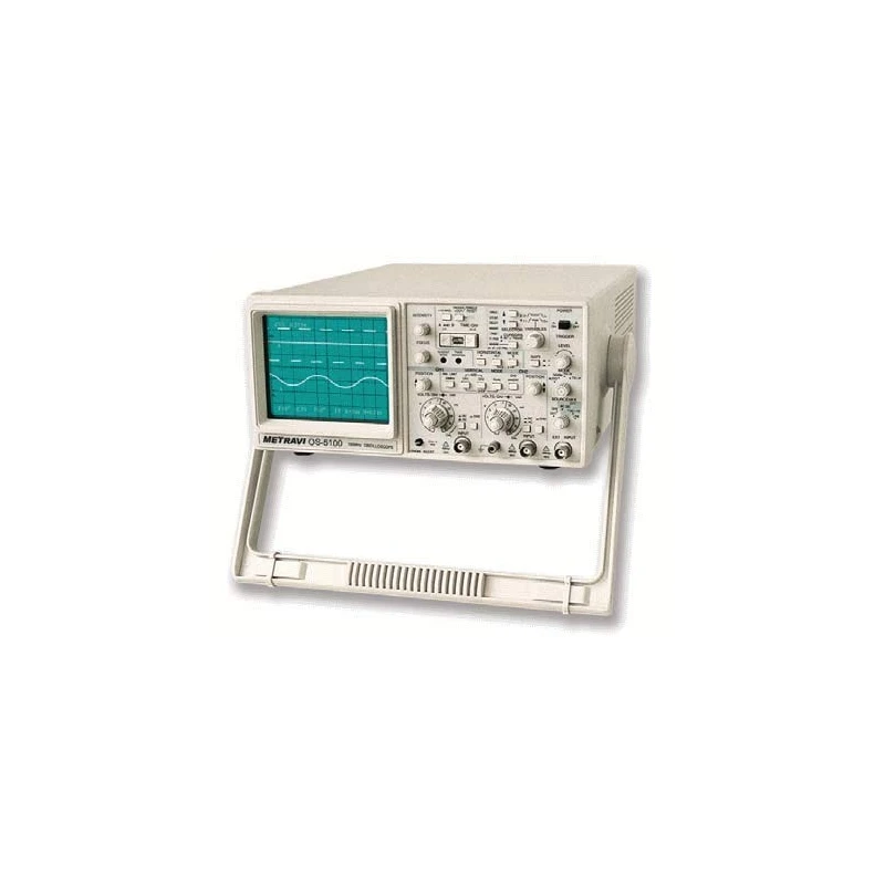 Metravi OS-5100 Dual Channel Four Trace Cathode Ray Oscilloscope with Probes 100 MHz image-1