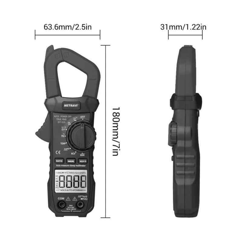Metravi DT-115 Digital Clamp Meter image-2