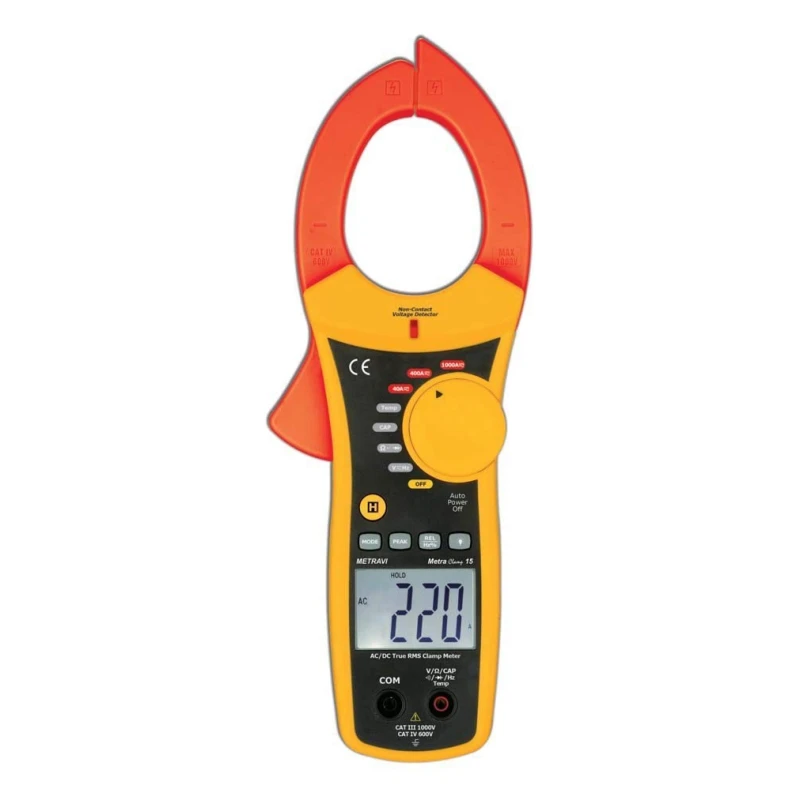 Metravi METRACLAMP-15 Digital AC/DC Clamp Meter True RMS 1000 A 600 V image-1